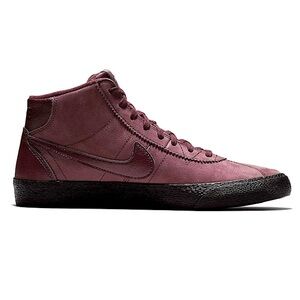 Nike Bruin High Premium Burgundy Crush Leather High-Top Sneakers Size 7.5